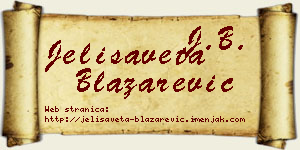 Jelisaveta Blažarević vizit kartica